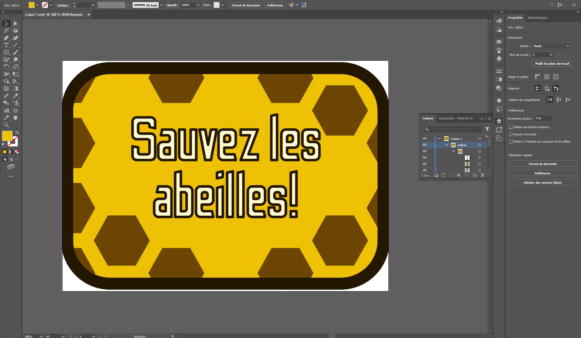 Création du logo dans Adobe Illustrator