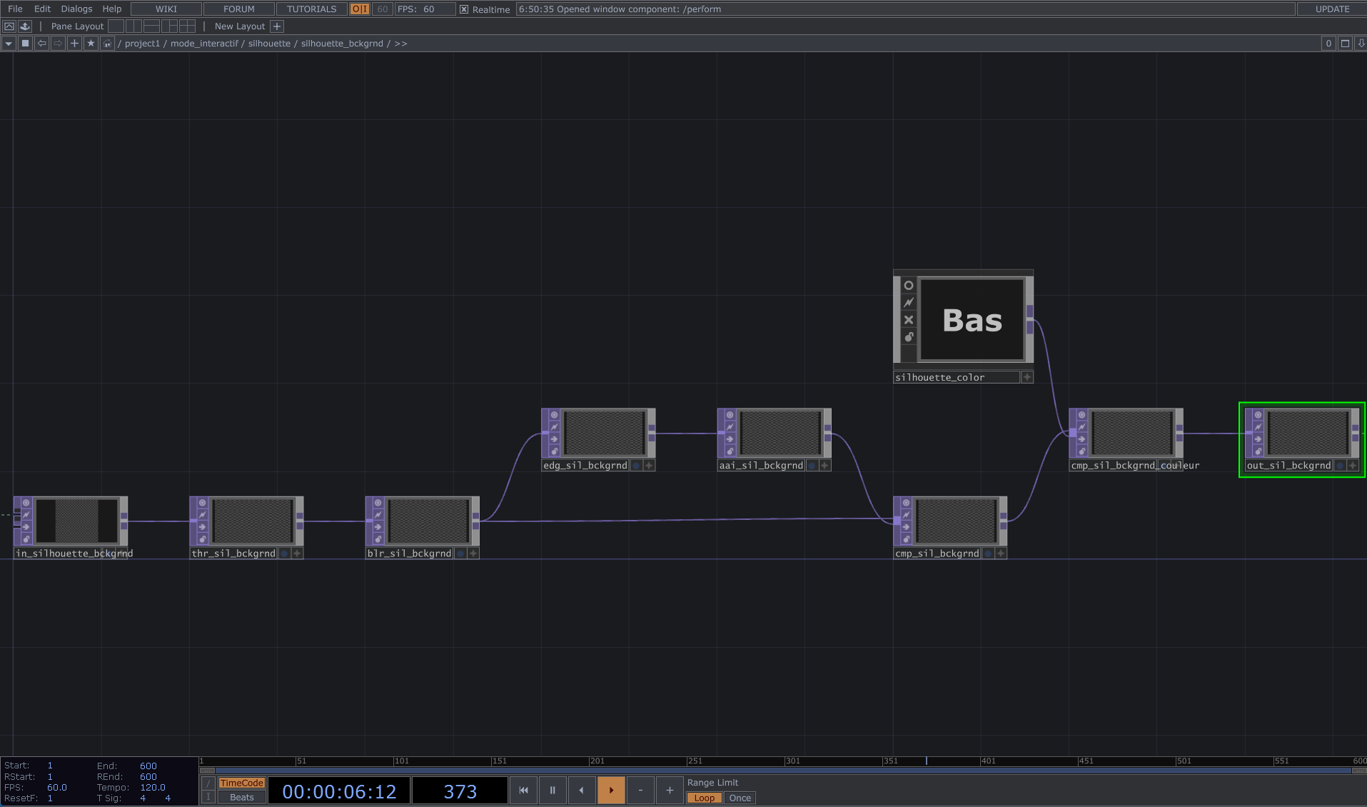 Nodes qui forment la composante « silhouette_bckgrnd »